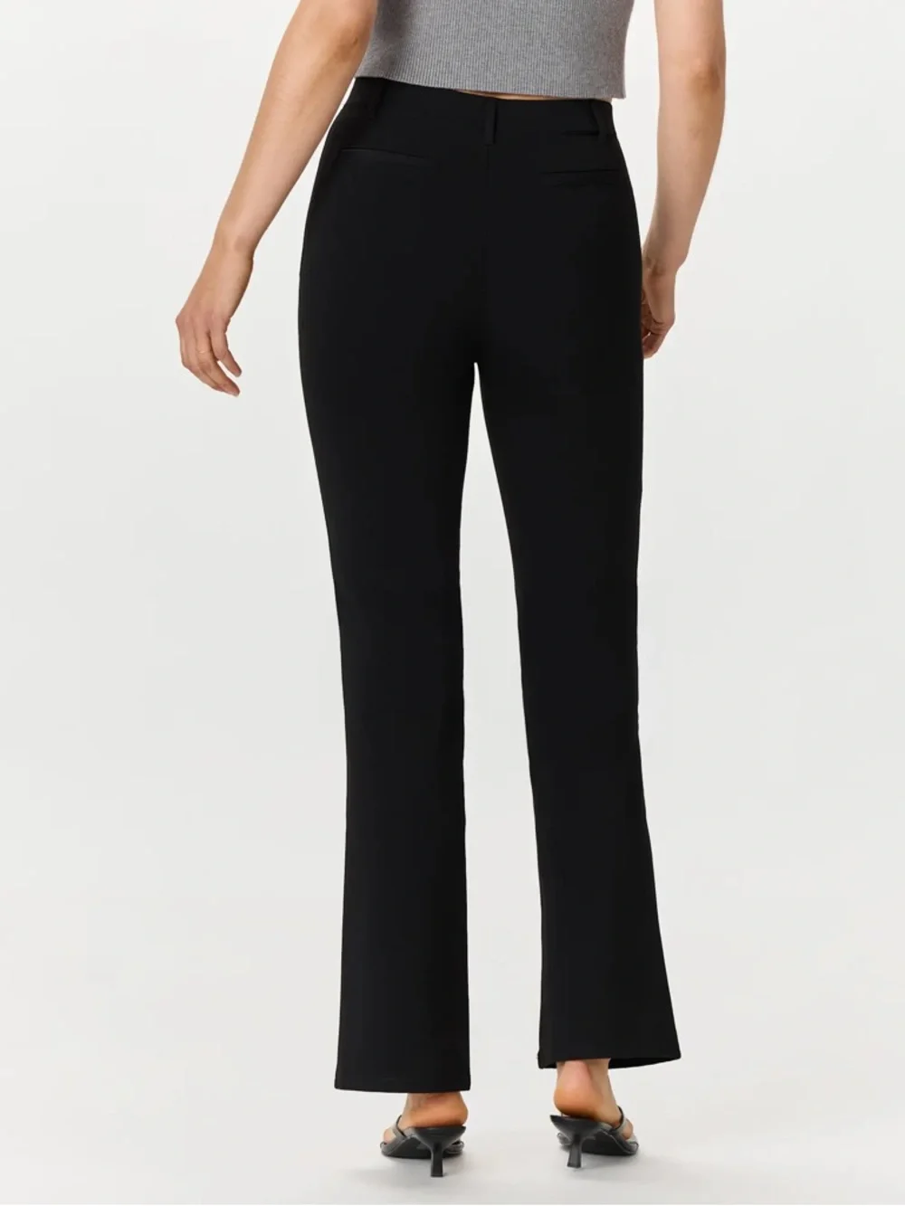 Quince Ultra-Stretch Ponte Bootcut Pants Pull-on Black 28” Inseam Size M